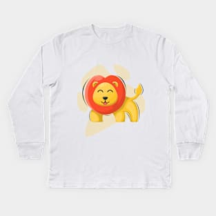 Cute Lion Kids Long Sleeve T-Shirt